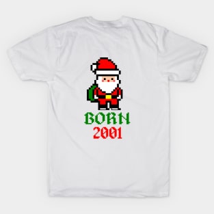 8bit santa born 2001 T-Shirt